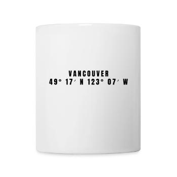 Vancouver Kanada Koordinaten - Tasse - Weiß - Vorne