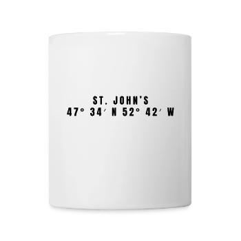 St. John's Canada Coordinates - Mug - white - Front