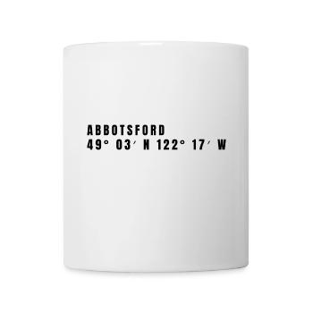 Abbotsford Kanada Koordinaten - Tasse - Weiß - Vorne