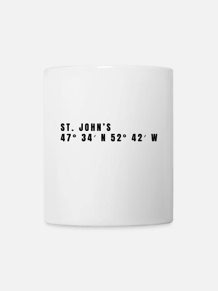 St. John’s Kanada Koordinaten - Tasse - Weiß