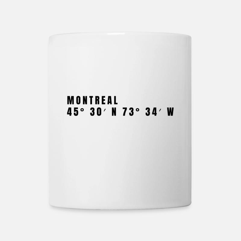 Montréal, Canada Coordonnées - Mug blanc - blanc