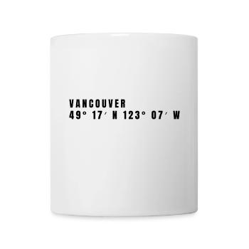 Vancouver Kanada Koordinaten - Tasse - Weiß - Vorne