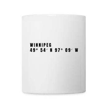 Winnipeg Kanada Koordinaten - Tasse - Weiß - Vorne