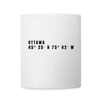 Ottawa, Canada Coordonnées - Mug blanc - blanc - Devant