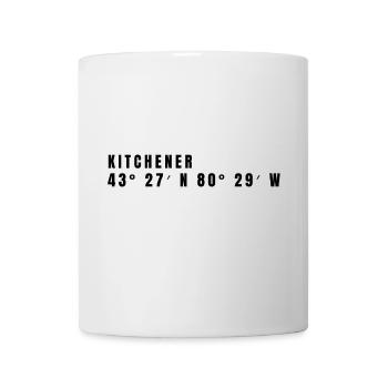 Kitchener, Canada Coordonnées - Mug blanc - blanc - Devant