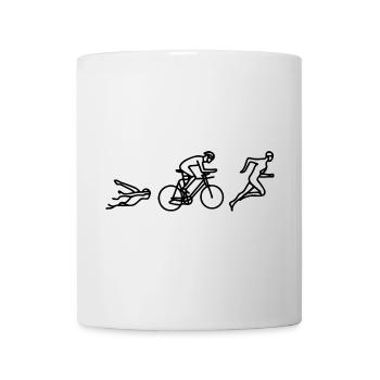 Schwimmen Radfahren Laufen - Tasse - Weiß - Vorne