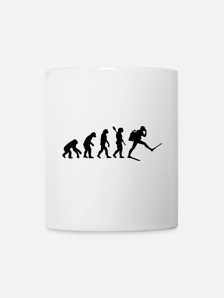 Subacqueo Divertente Evoluzione Umana - Tazza - bianco
