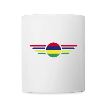 I Love Mauritius, T-Shirt Design Style Élégance - Mug blanc - blanc - Devant