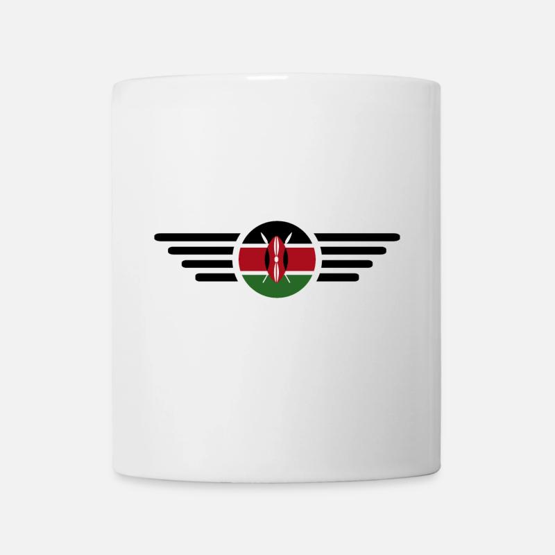 J’aime le Kenya, T-Shirt Design Style Élégance - Mug blanc - blanc