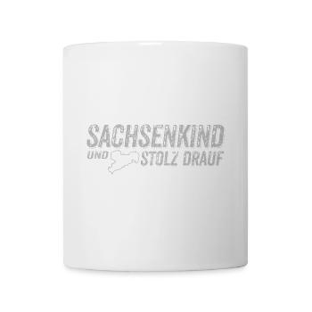Sachsenkind und stolz drauf - Sachsen - Heimatland - Tasse - Weiß - Vorne