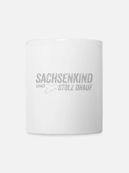 Sachsenkind und stolz drauf - Sachsen - Heimatland - Tasse - Weiß