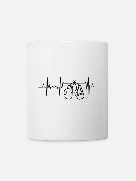 Boxer Herzlinie - Tasse - Weiß