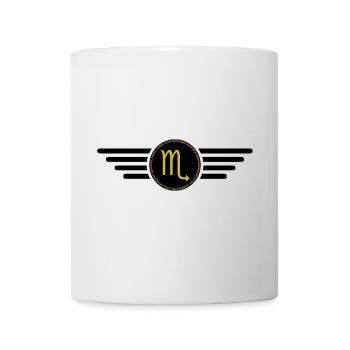 Sternzeichen Skorpion, exklusives T-Shirt Design - Tasse - Weiß - Vorne