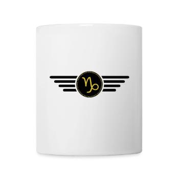 Sternzeichen Steinbock, exklusives T-Shirt Design - Tasse - Weiß - Vorne