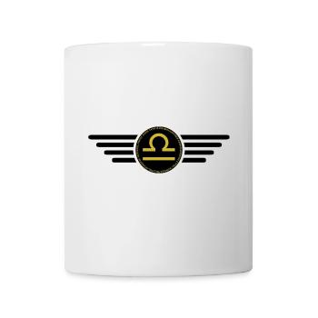 Sternzeichen Waage, exklusives T-Shirt Design - Tasse - Weiß - Vorne