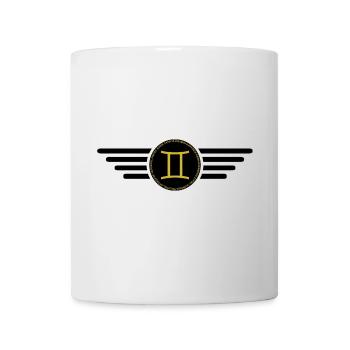 Sternzeichen Zwillinge, Outfit T-Shirt Design - Tasse - Weiß - Vorne