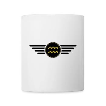 Sternzeichen Wassermann, exklusives T-Shirt Design - Tasse - Weiß - Vorne
