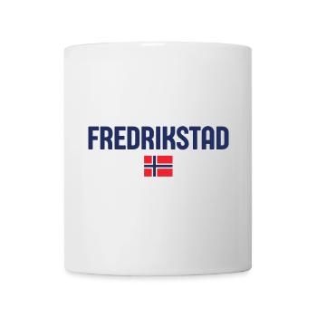 Lebendiges Fredrikstad-Design - Tasse - Weiß - Vorne