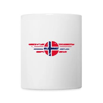 J’aime la Norvège, T-shirt design de style élégance - Mug blanc - blanc - Devant