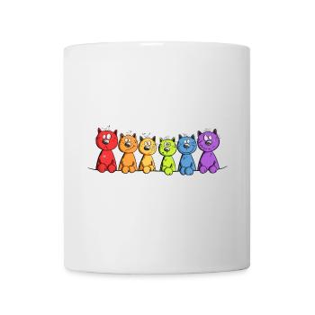 Cats, Family, Cat Lover, Cat, Rainbow - Mug - white - Front