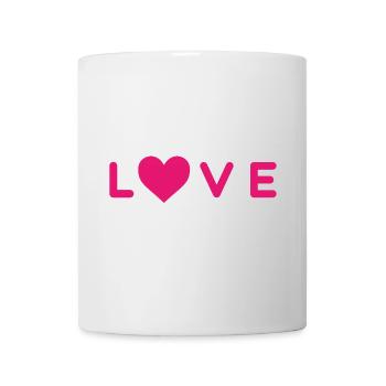 LOVE design with heart - Mug - white - Front