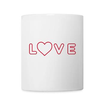 LOVE design with heart - Mug - white - Front