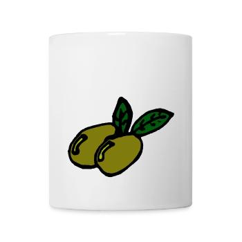 Deux olives - Mug blanc - blanc - Devant
