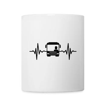 Busfahrer Herzschlag - Tasse - Weiß - Vorne