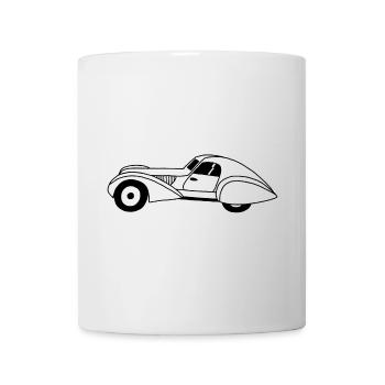 Automobile noire et goutte d'eau - Mug blanc - blanc - Devant