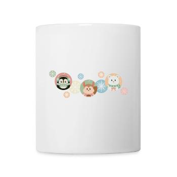 Süße Tiere - Weihnachten Muster - Tasse - Weiß - Vorne