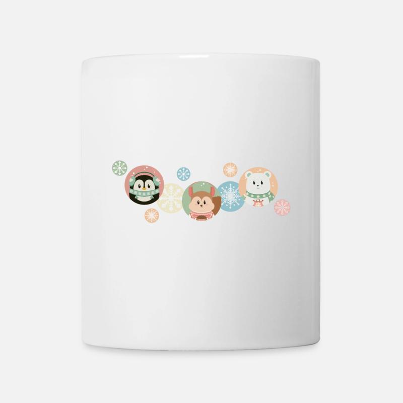 Animaux mignons - Motif de Noël - Mug blanc - blanc