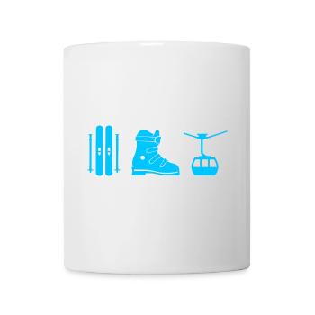 Ski Design in blau - Tasse - Weiß - Vorne