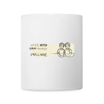 zwillinge oma geschenk bub twin boys beste oma - Tasse - Weiß - Vorne