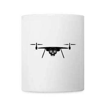 Drone tête de mort (noir) - Mug blanc - blanc - Devant
