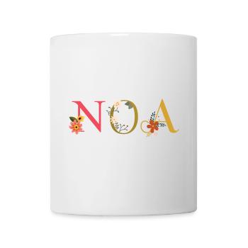 NOA Name Decorated with Flowers - Mug - white - Front