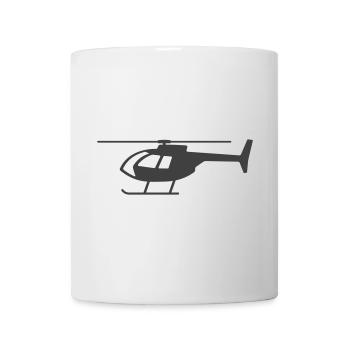 Helicopter icon shape symbol silhouette. Aircraft - Mug - white - Front