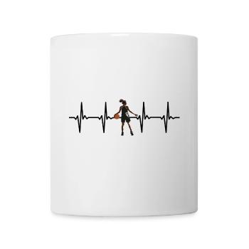 I love Basketball Heartbeat Pulse - Fitness Design - Tasse - Weiß - Vorne