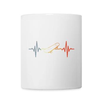 Vintage Skateboard Heartbeat - Mug - white - Front
