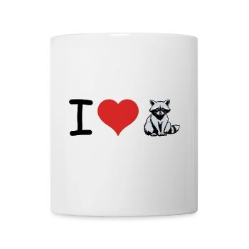 I love Raccoon - Pet Design - Tasse - Weiß - Vorne