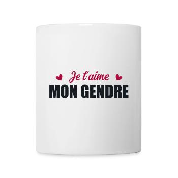 Je t'aime mon gendre - Mug blanc - blanc - Devant