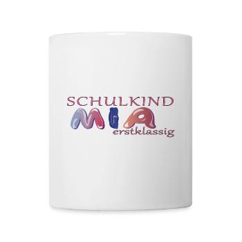Schulkind Mia Schule - Tasse - Weiß - Vorne