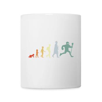 Évolution d’un joueur de crosse - Mug blanc - blanc - Devant