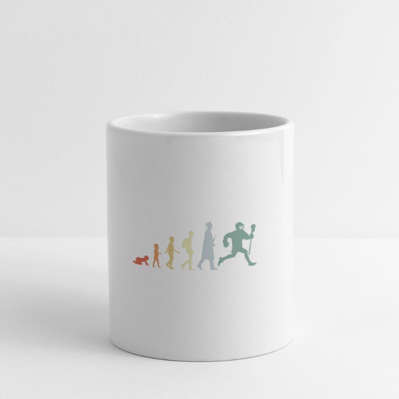 Evolution eines Lacrosse Spielers Tasse