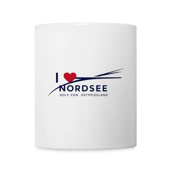 Ich liebe die Nordsee ... Golf von Ostfriesland - Tasse - Weiß - Vorne