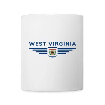 West Virginia Fan Shirt – Natur & Stolz - Tasse - Weiß - Vorne