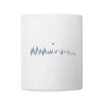 Moonlit Forest Bicycle Scene - Mug - white - Front