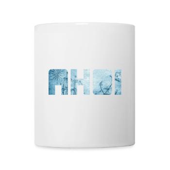 Ahoy, navire, ancre, vacances, mer, maritime, mer du Nord, frais - Mug blanc - blanc - Devant
