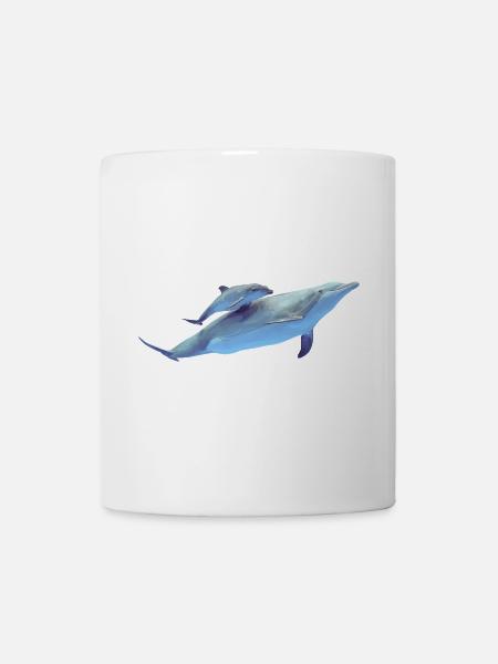Delfin - Tasse - Weiß
