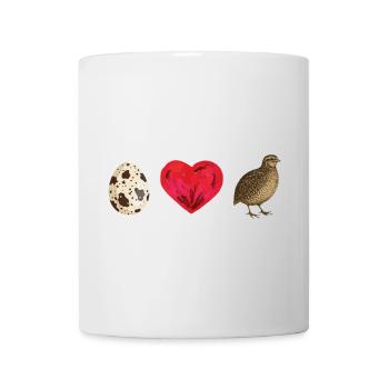J’adore les cailles - Mug blanc - blanc - Devant