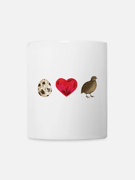 I love quails - Mug - white